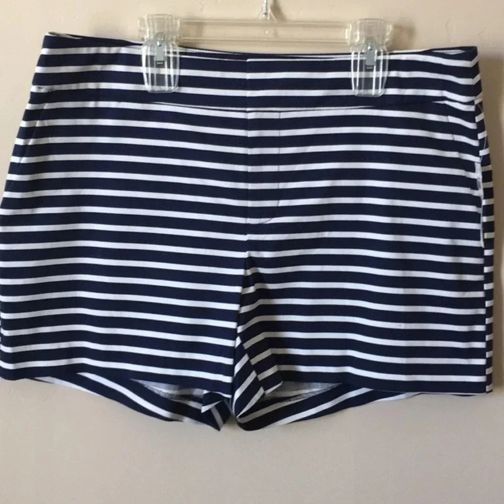Maison Jules Macy’s Stripe Chino Shorts Blue White